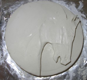 Adding facial details. I used a Breyer horse for anatomy references.